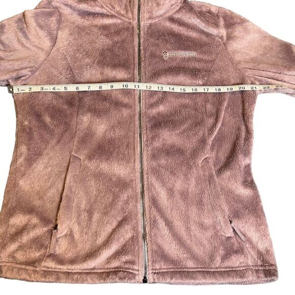 Free Country Fleece Fuzzy Jacket Plum Zip Pockets, Collar, Size Medium - Picture 11 of 12